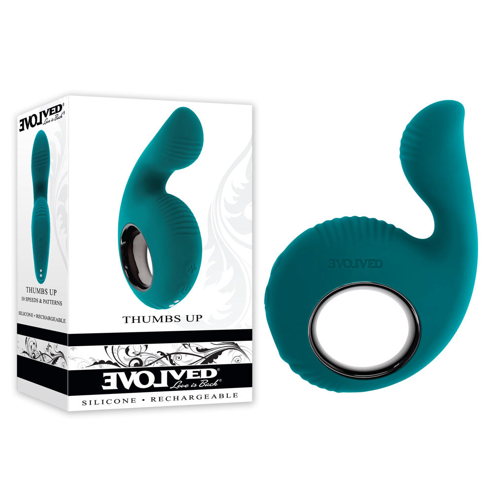 Evolved THUMBS UP - Green USB Rechargeable Stimulator - Just for you desires