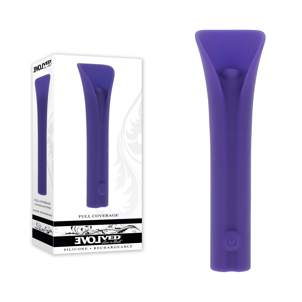 Evolved FULL COVERAGE - Purple 11.9 cm USB Rechargeable Bullet - Just for you desires