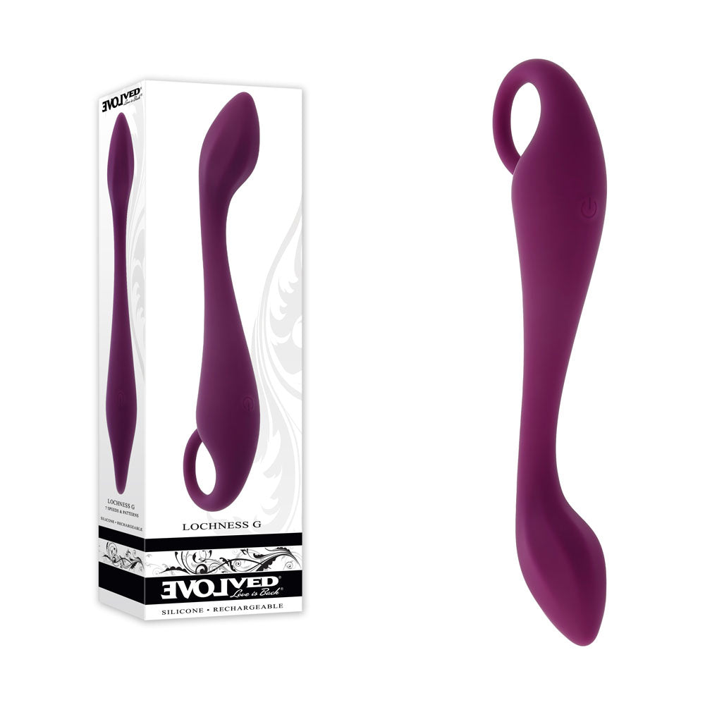Evolved LOCHNESS G - Purple 19 cm USB Rechargeable Vibrator - Just for you desires