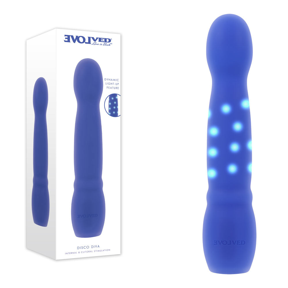 Evolved DISCO DIVA -  20.9 cm USB Rechargeable Light Up Vibrator - Just for you desires