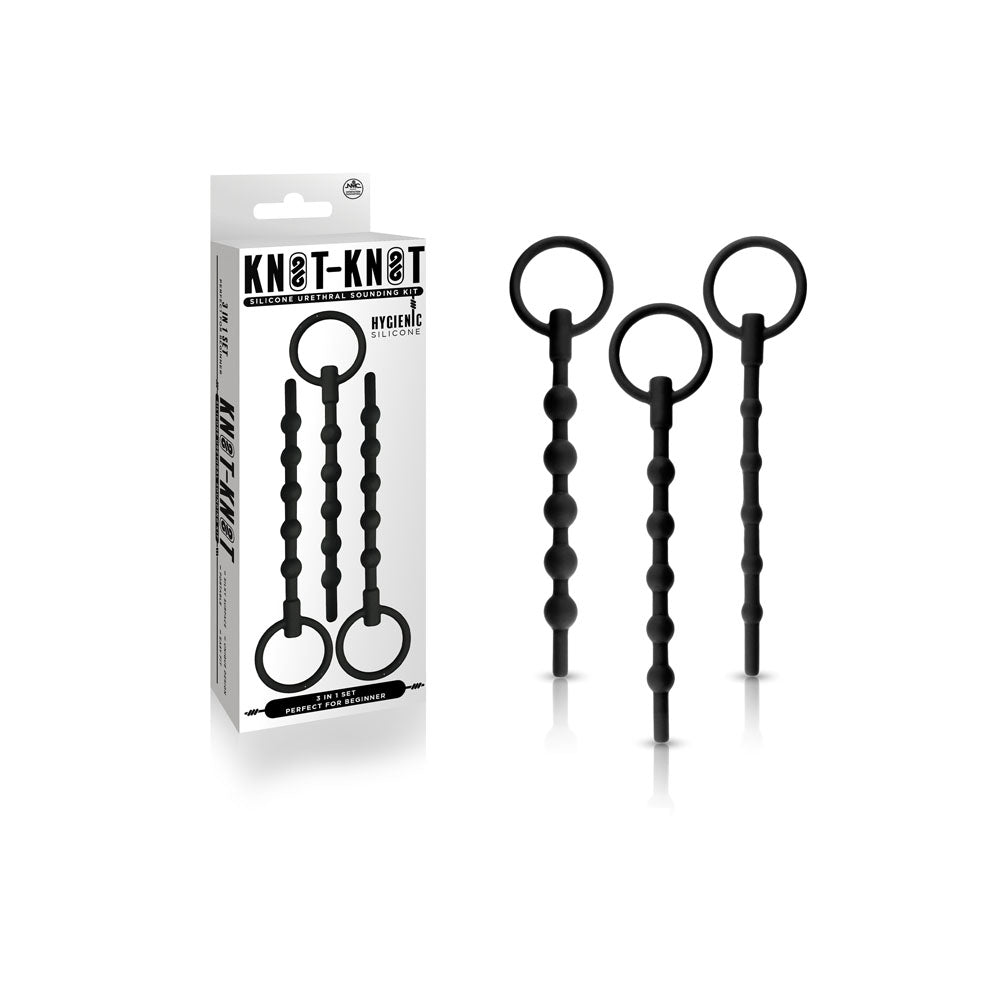 Knot Knot - Black Urethral Sounding Kit - 3 Piece Set - Just for you desires