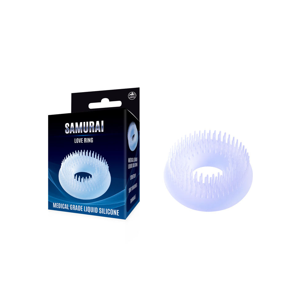 Samurai - Clear Soft Bristled Cock Ring - Just for you desires