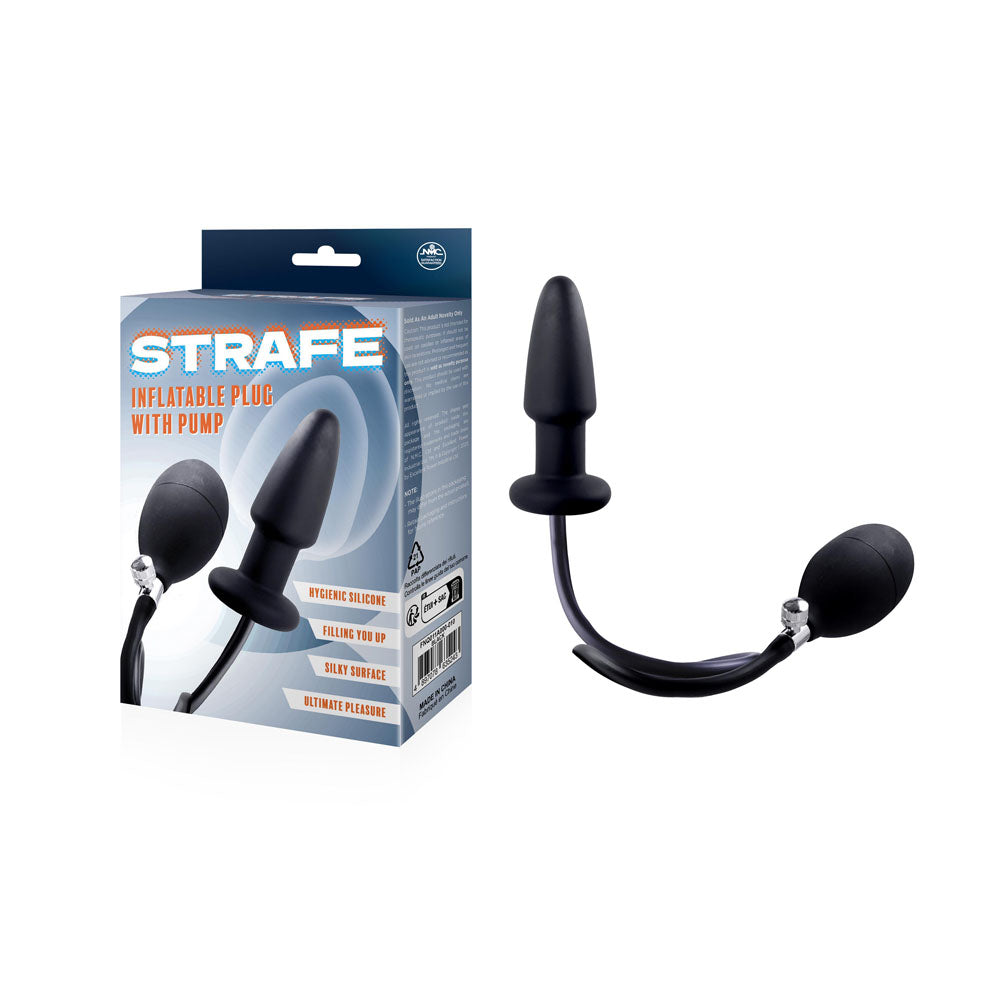 Strife - Black Inflatable Butt Plug with Hand Pump