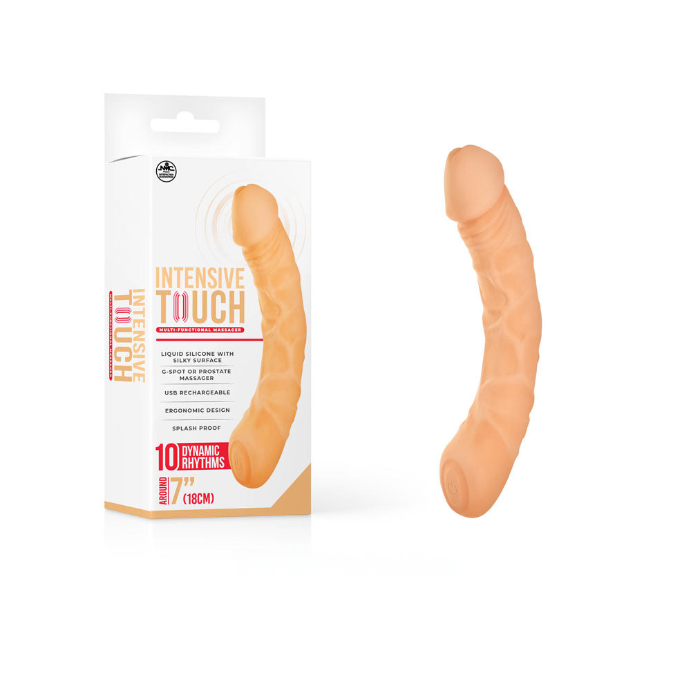 Intensive Touch - Flesh - Flesh 18 cm USB Rechargeable Vibrator - Just for you desires