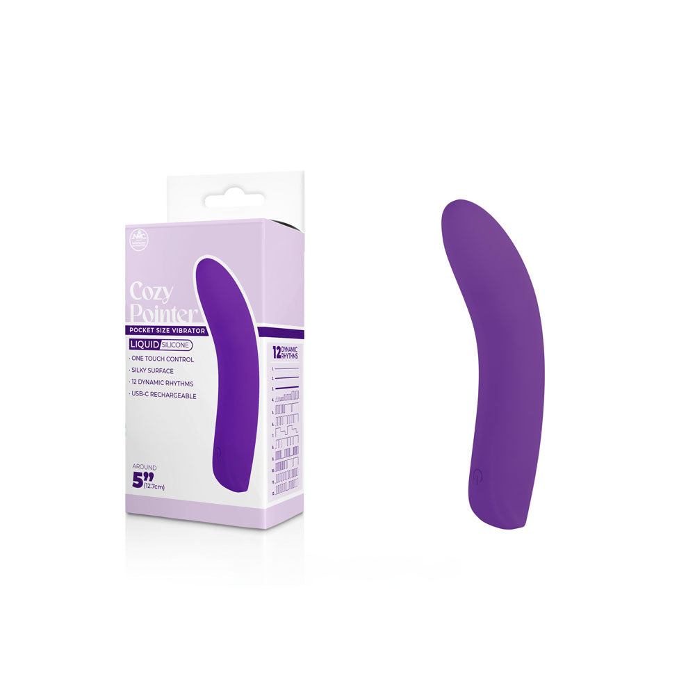 Cozy Pointer - Purple - Purple 12.7 USB Rechargeable Mini Vibrator - Just for you desires