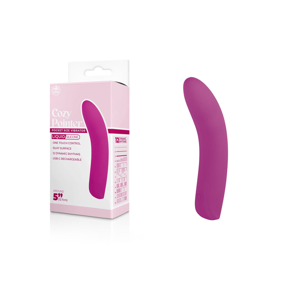Cozy Pointer - Pink - Pink 12.7 USB Rechargeable Mini Vibrator - Just for you desires