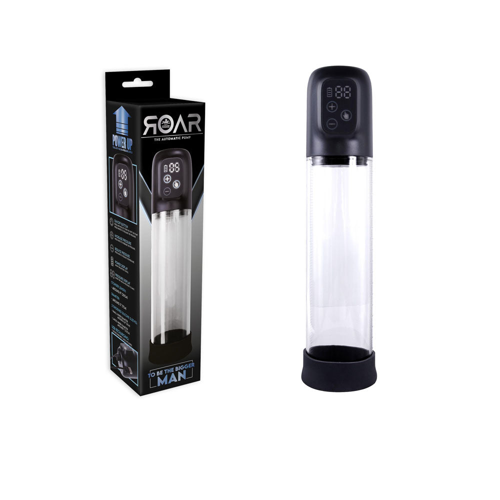 Roar - Clear 20 cm USB Rechargeable Penis Pump - Just for you desires