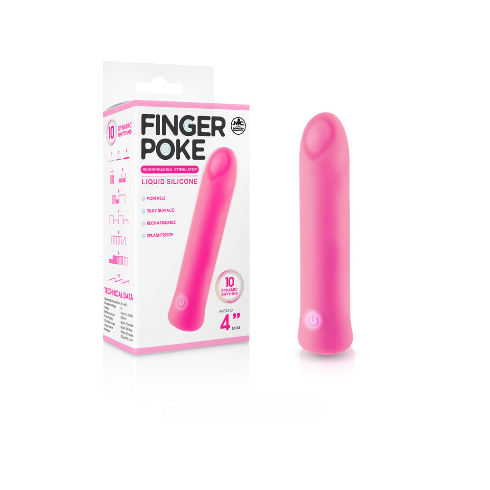 Finger Poke - Pink - Pink 10 cm USB Rechargeable Bullet - Just for you desires