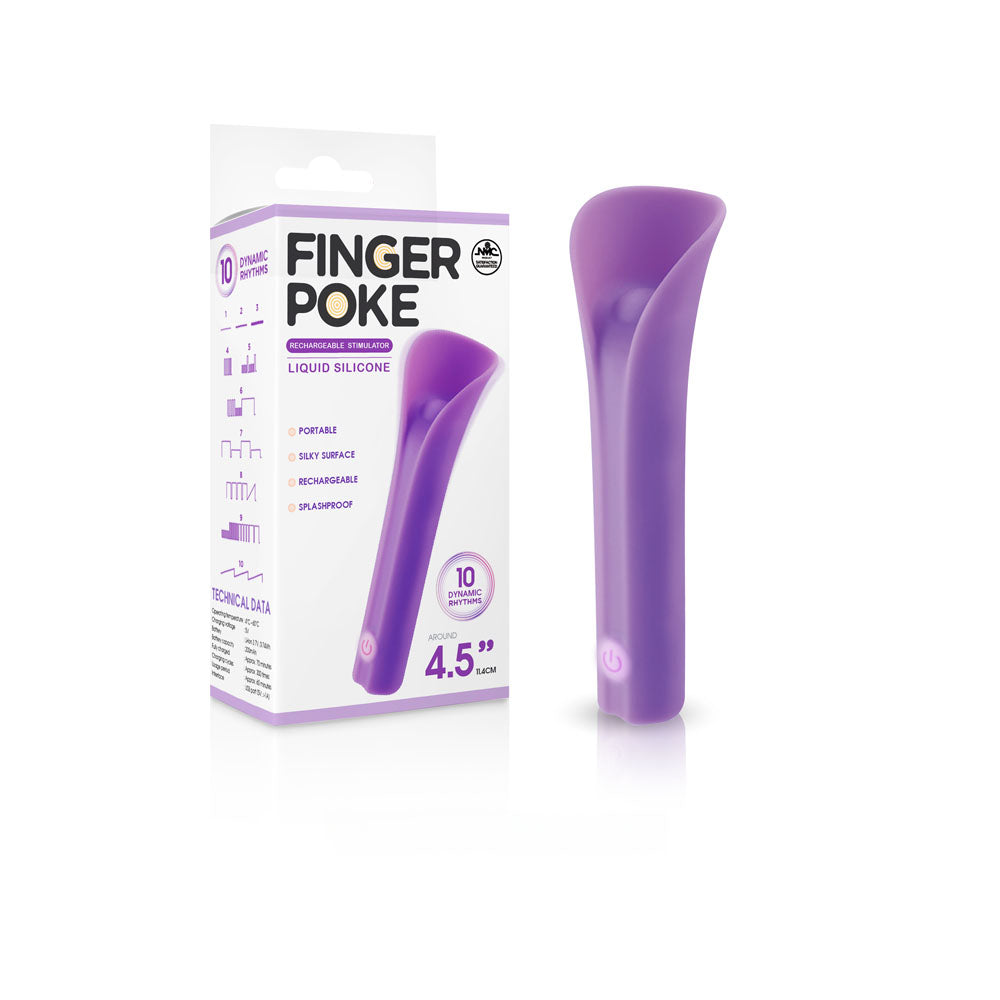 Finger Poke - Purple - Purple 11.4 cm USB Rechargeable Bullet - Just for you desires