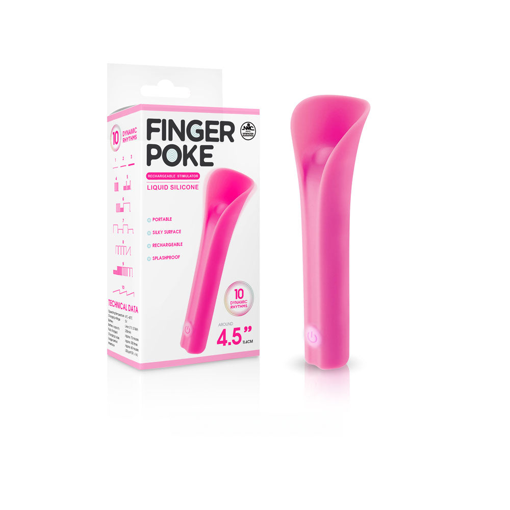 Finger Poke - Pink - Pink 11.4 cm USB Rechargeable Bullet - Just for you desires