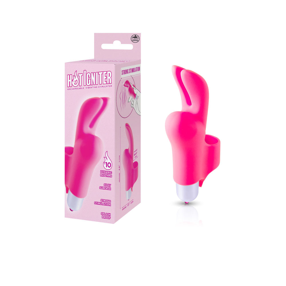 Hot Igniter - Pink 12 cm USB Rechargeable Finger Stimulator - Just for you desires