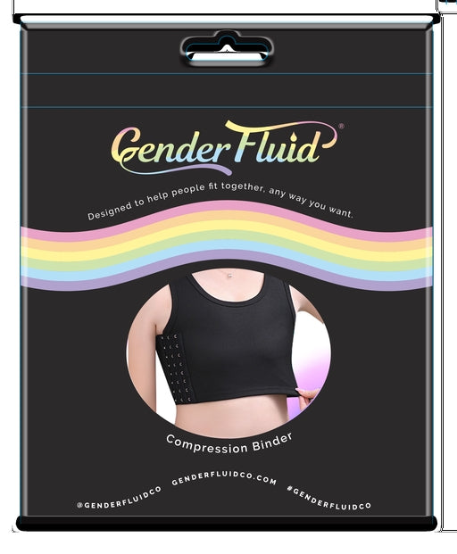Gender Fluid Chest Compression Binder Black Medium - Just for you desires