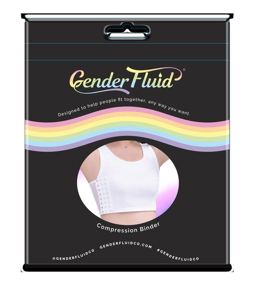 Gender Fluid Chest Compression Binder White Medium - Just for you desires
