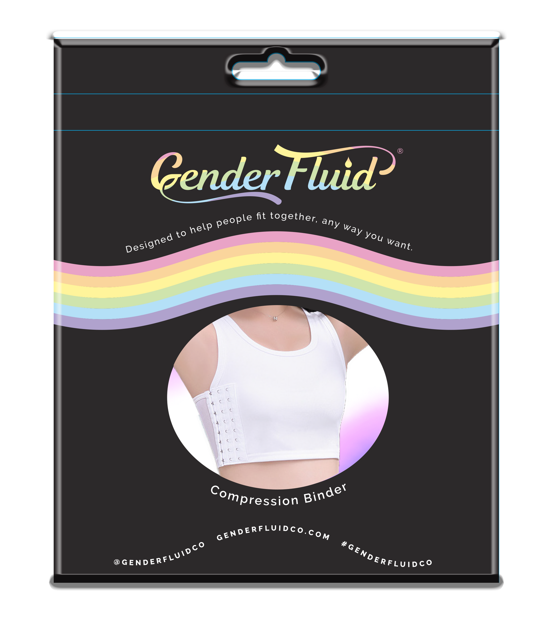 GENDER FLUID CHEST COMPRESSION BINDER WHITE 3XL - Just for you desires