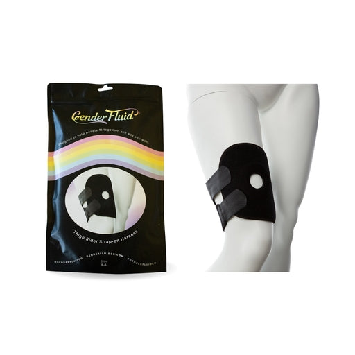 Gender Fluid Thigh Rider Strap On Harness S L Black - Just for you desires