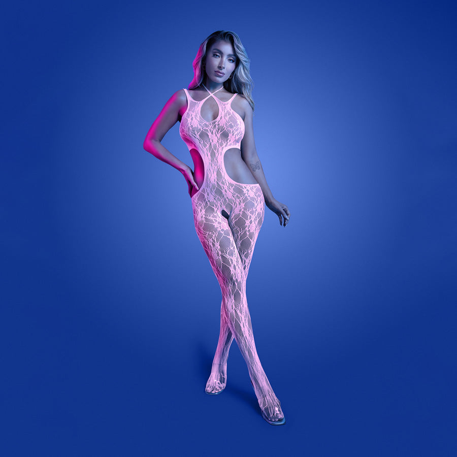 GLOW Equilibrium Bodystocking - OS - Glow In Dark  - One Size - Just for you desires
