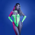 GLOW Pressure Point Teddy - OS - Glow In Dark  - One Size - Just for you desires