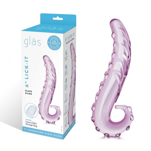 6"" Lick It Glass Dildo - Just for you desires