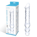 12"" Double Ended Glass Dildo With Anal Beads - Just for you desires