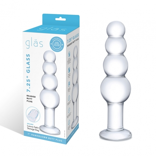 7.25"" Glass Beaded Butt Plug - Just for you desires