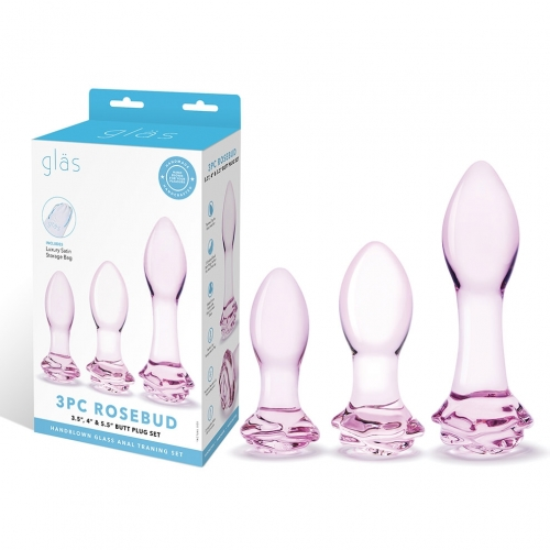 3 Pc Rosebud Butt Plug Set - Just for you desires