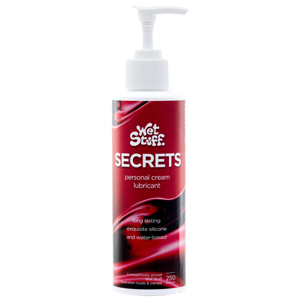 Wet Stuff Secrets - 250g Pump - Hybrid Lubricant - 250 gram Pump Bottle - Just for you desires