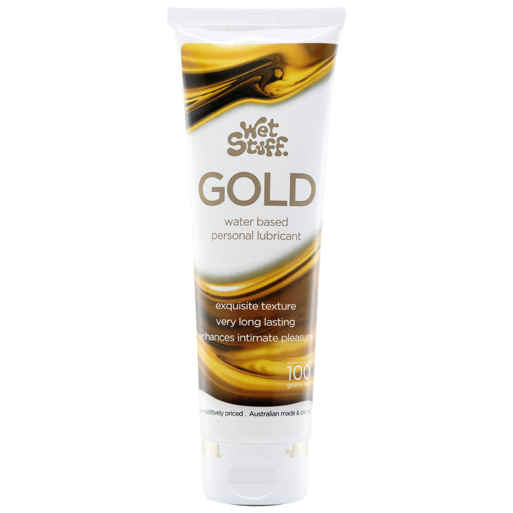 Wet Stuff Gold - 100g Tube - Water Based Lubricant - 100 gram Tube - Just for you desires