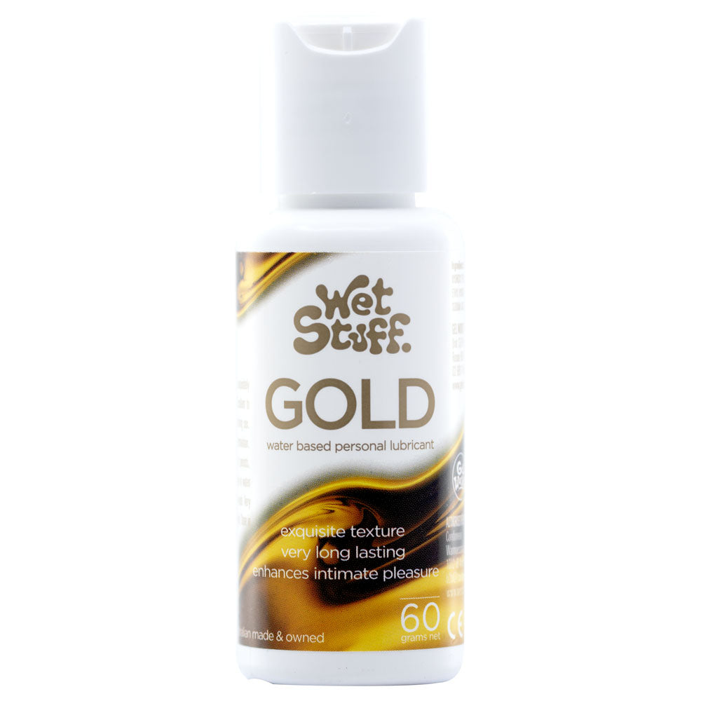 Wet Stuff Gold - 60g Bottle - Water Based Lubricant - 60 gram Bottle - Just for you desires