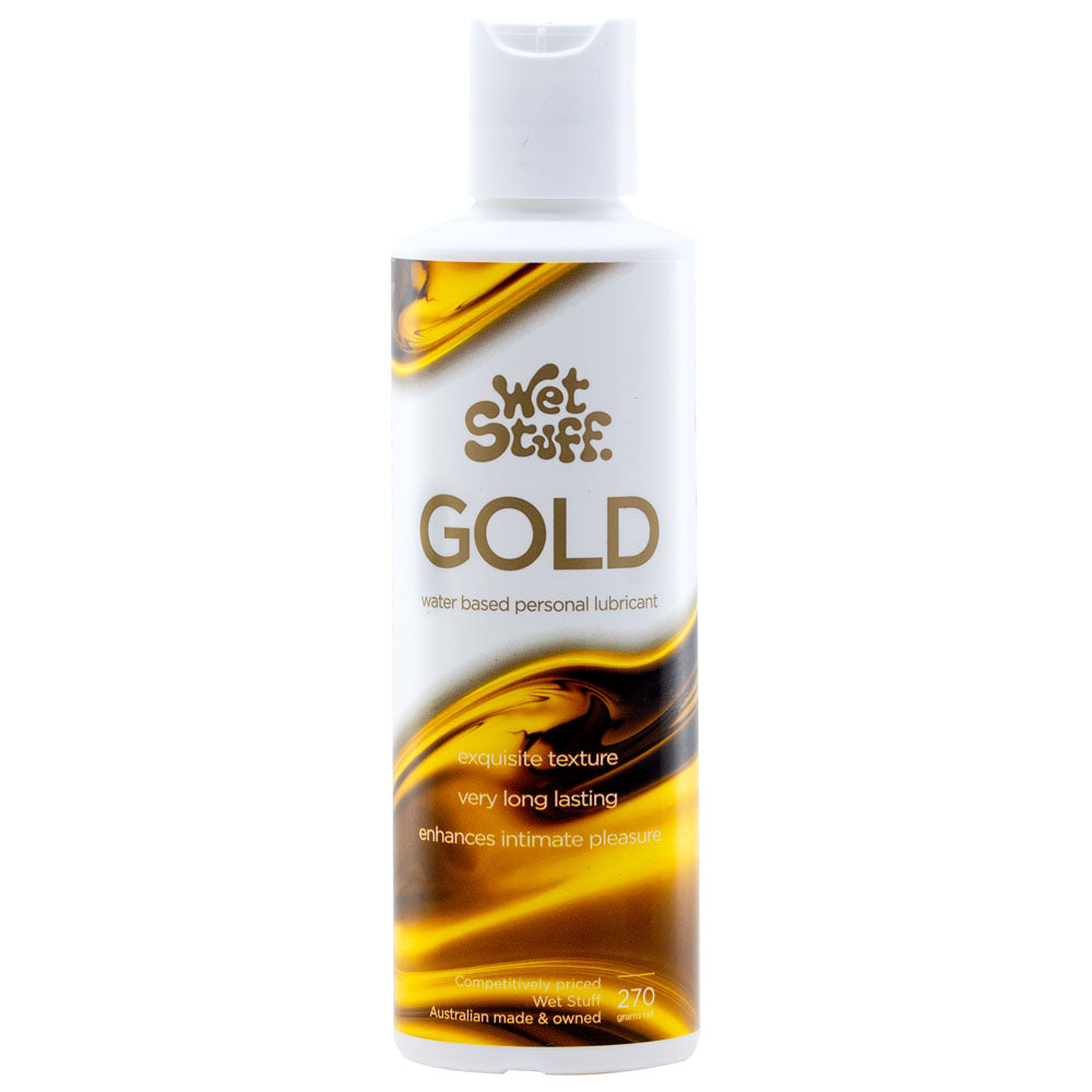Wet Stuff Gold - 270g Disktop - Water Based Lubricant - 270 gram Bottle - Just for you desires