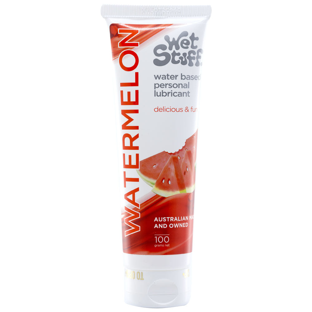 Wet Stuff Watermelon - 100g Tube - Watermelon Flavoured Water Based Lubricant - 100 gram Tube - Just for you desires