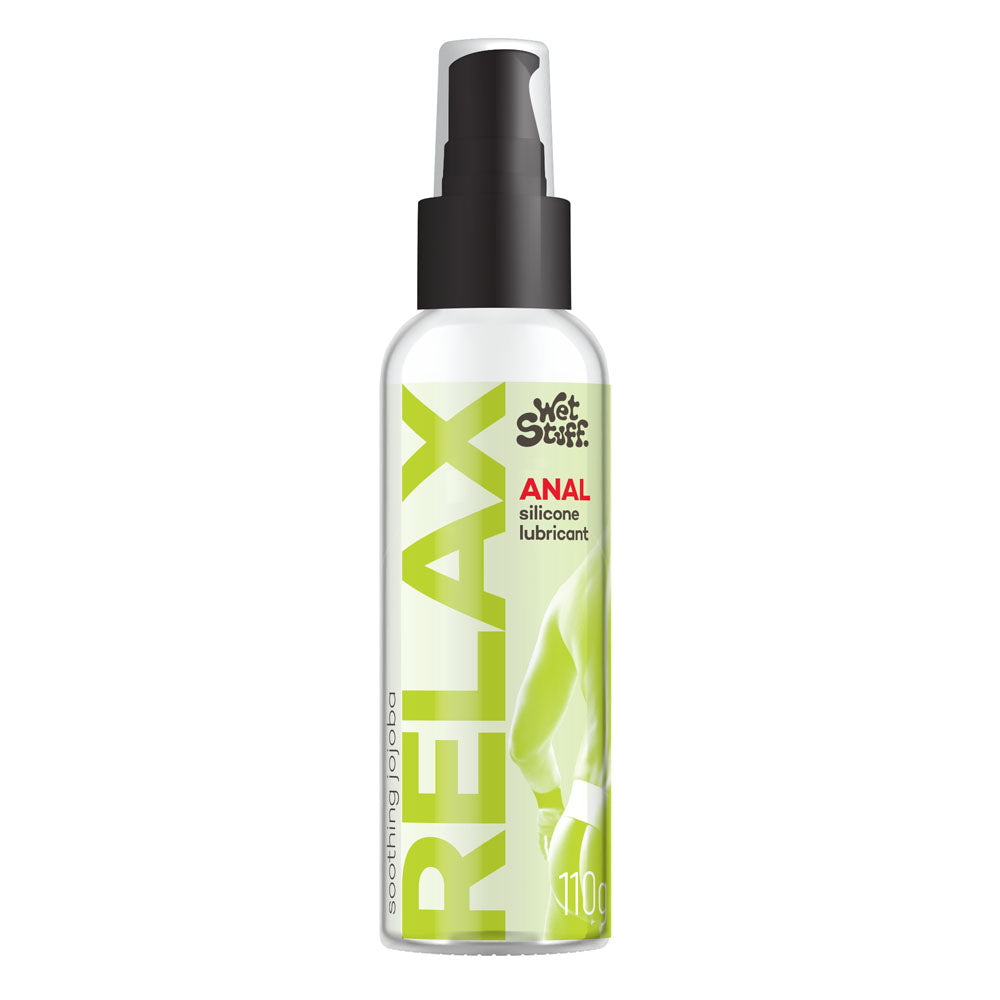 Wet Stuff Relax - 110g Pump - Anal Silicone Lubricant - 110 gram Pump Bottle - Just for you desires