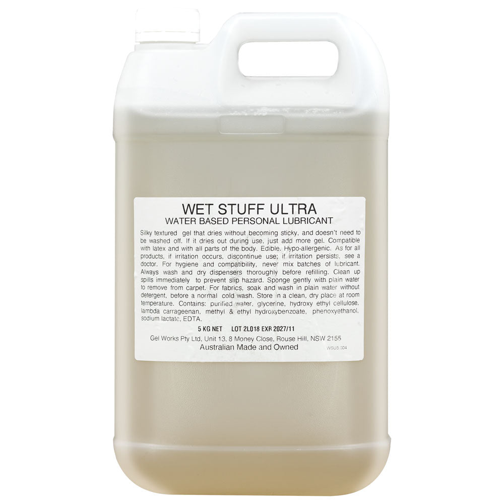 Wet Stuff Ultra - 5 kg - Water Based Lubricant - 5 kg Bottle - Just for you desires