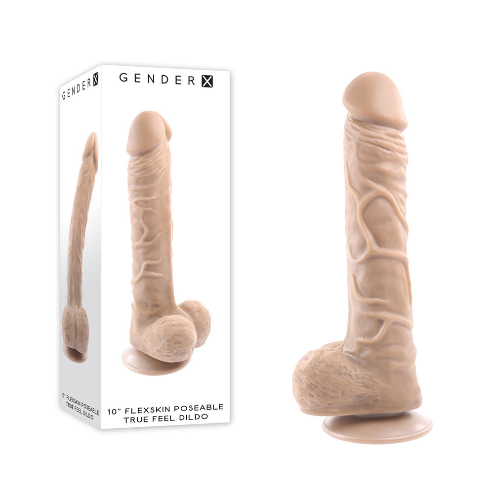 Gender X 10'' FLEXSKIN POSEABLE TRUE FEEL - Light - Flesh 29.2 cm Poseable Dong - Just for you desires