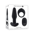 Gender X TEAMWORK - Black USB Rechargeable Rimming Butt Plug & Vibrating Cock Ring - Just for you desires