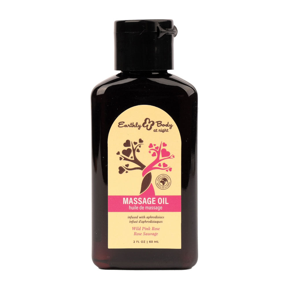 EB Aphrodisiac Massage Oil WILD PINK ROSE - 60 ml - Wild Pink Rose Scented Massage Oil - 60 ml Bottle - Just for you desires