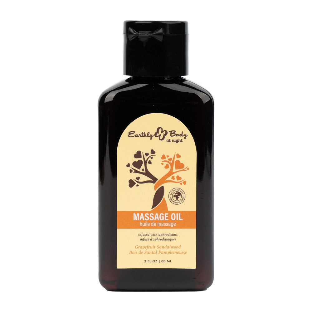 EB Aphrodisiac Massage Oil GRAPEFRUIT SANDALWOOD - 60 ml - Grapefruit Sandalwood Scented Massage Oil - 60 ml Bottle - Just for you desires