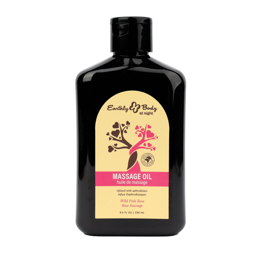 EB Aphrodisiac Massage Oil WILD PINK ROSE - 250 ml - Wild Pink Rose Scented Massage Oil - 250 ml Bottle - Just for you desires