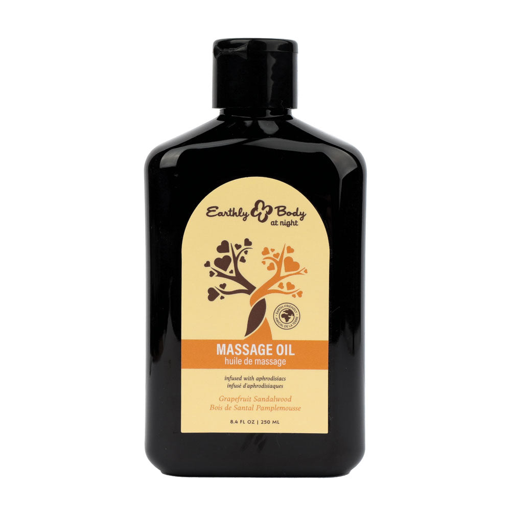 EB Aphrodisiac Massage Oil GRAPEFRUIT SANDALWOOD - 250 ml - Grapefruit Sandalwood Scented Massage Oil - 250 ml Bottle - Just for you desires