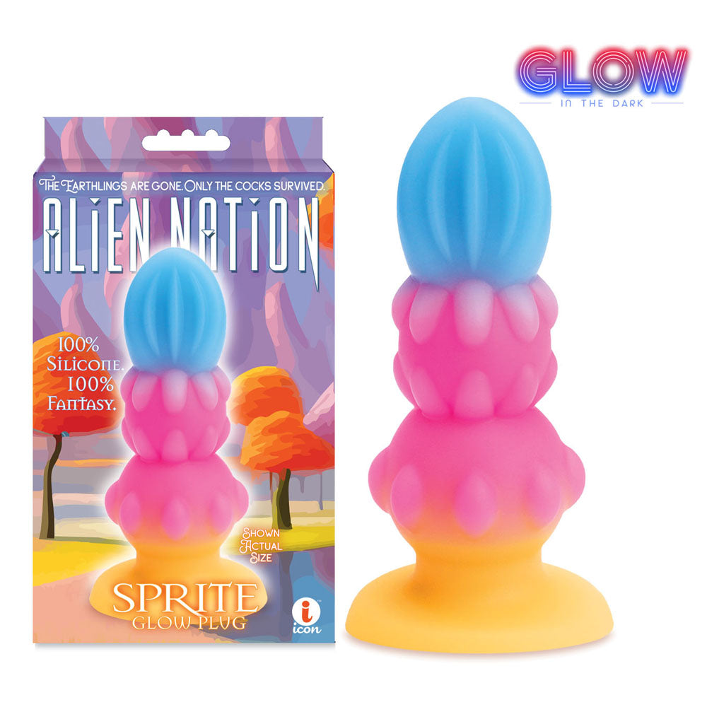 Alien Nation - Sprite - Glow in Dark Coloured 14 cm Fantasy Anal Plug - Just for you desires