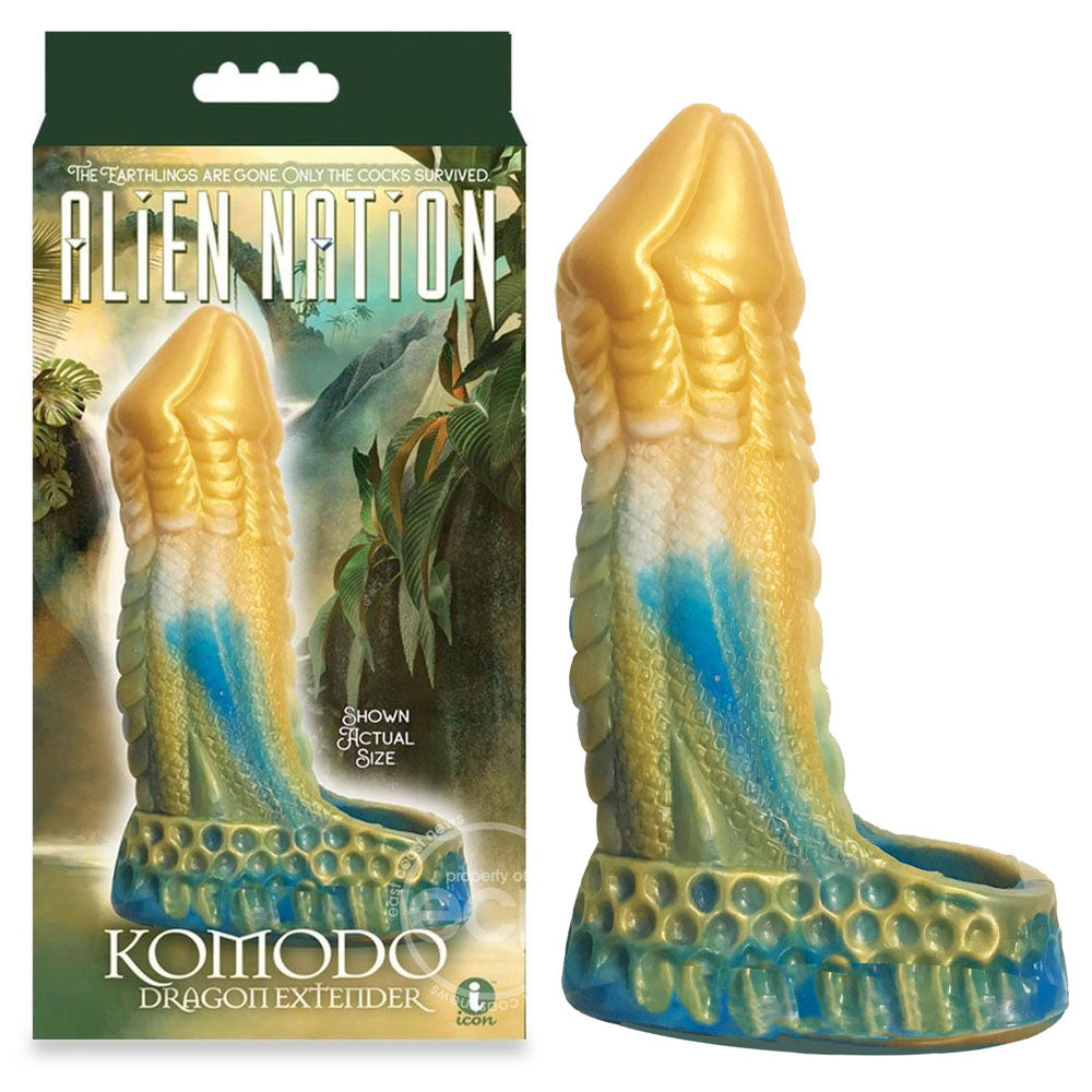 Alien Nation - Komodo - Blue/Gold 16.5 cm Penis Extender Fantasy Sleeve - Just for you desires