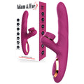 Adam & Eve ROSE GOLD TAPPIN RABBIT - Purple 22.5 cm USB Rechargeable Tapping & Thrusting Rabbit Vibrator - Just for you desires