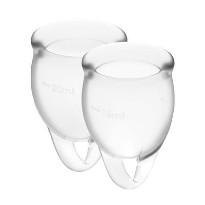 Satisfyer Feel Confident Menstrual Cup (Transparent) - Just for you desires