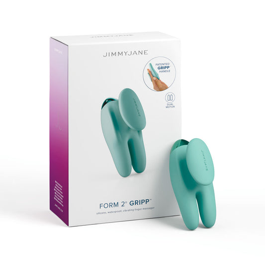 JimmyJane Form 2 Gripp - Teal 9.7 cm USB Rechargeable Handheld Stimulator