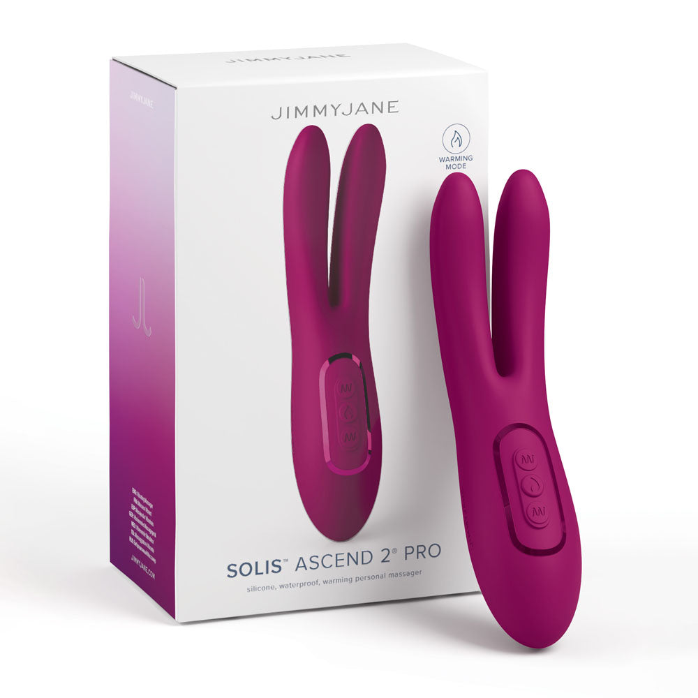 JimmyJane Solis Ascend 2 PRO - Purple 16 cm USB Rechargeable Dual Tip Stimulator - Just for you desires