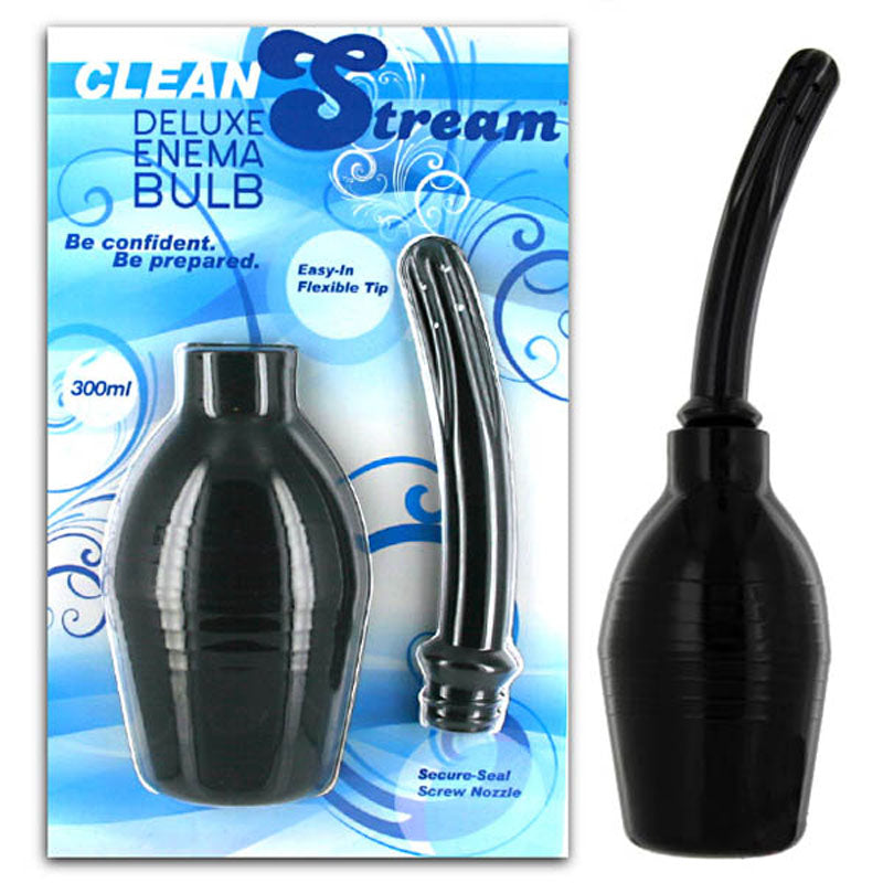 Cleanstream Deluxe Enema Bulb - Black Douche - Just for you desires