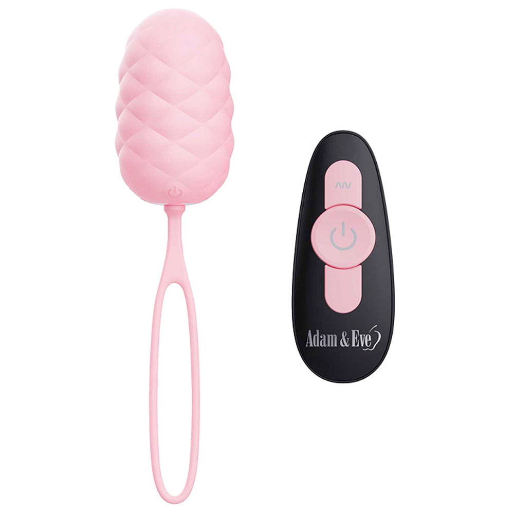 Adam & Eve PILLOW TALK EGG - Pink USB Rechargeable Vibrating Egg with Wireless Remote Control - Just for you desires