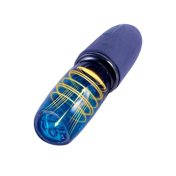 Adam & Eve ADAMS MAGNA MISSILE - Blue USB Rechargeable Thrusting & Spinning Auto Stroker - Just for you desires