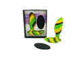 Colourful Camo Idylic Remote Control Butt Plug Yellow - Just for you desires