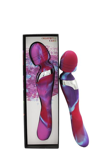 Colourful Camo Beja 2in1 Vibrator Pink - Just for you desires