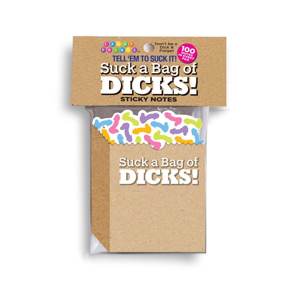Suck A Bag Of Dicks! Sticky Notes - Novelty Sticky Notes - 100 Pack - Just for you desires